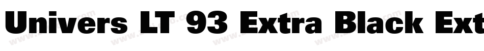 Univers LT 93 Extra Black Extended字体转换